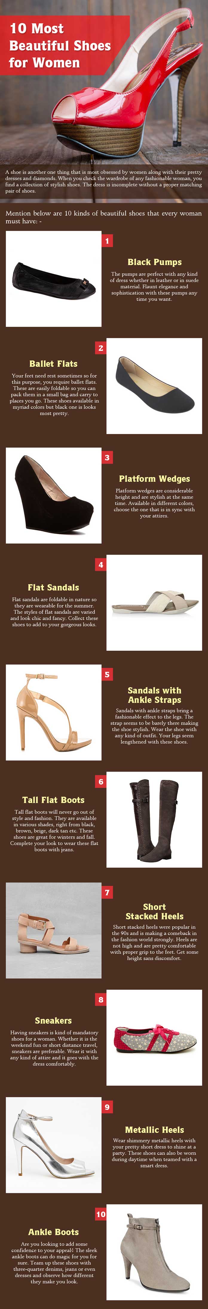 10 Most Beautiful Shoes for Women [Infographic]