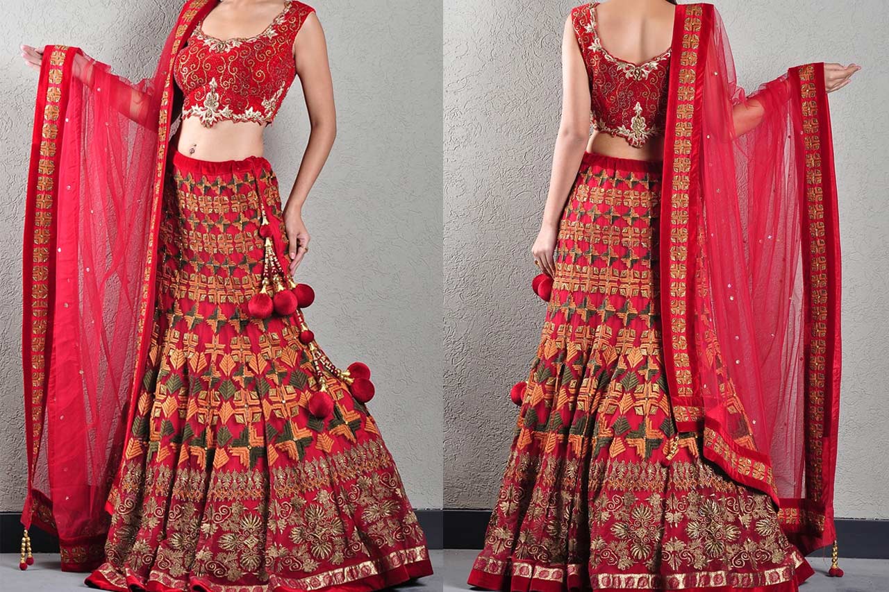 Phulkari Bridal Dress