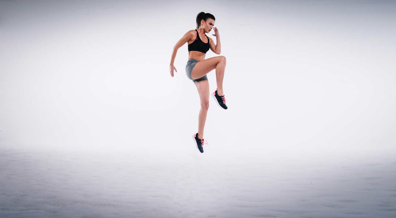 Jumping Girl, Exercising, Calisthenics Workout