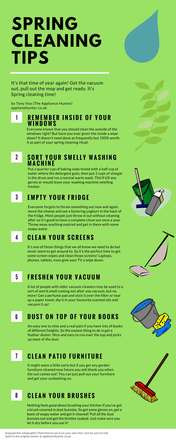 8 Tips to clean your house this spring [Infographics]