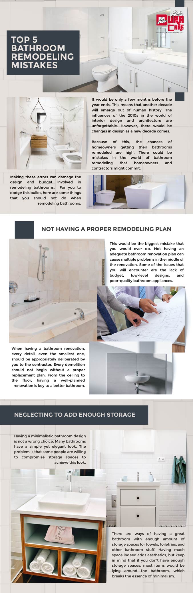 Infographic: Top 5 bathroom remodeling mistakes 5